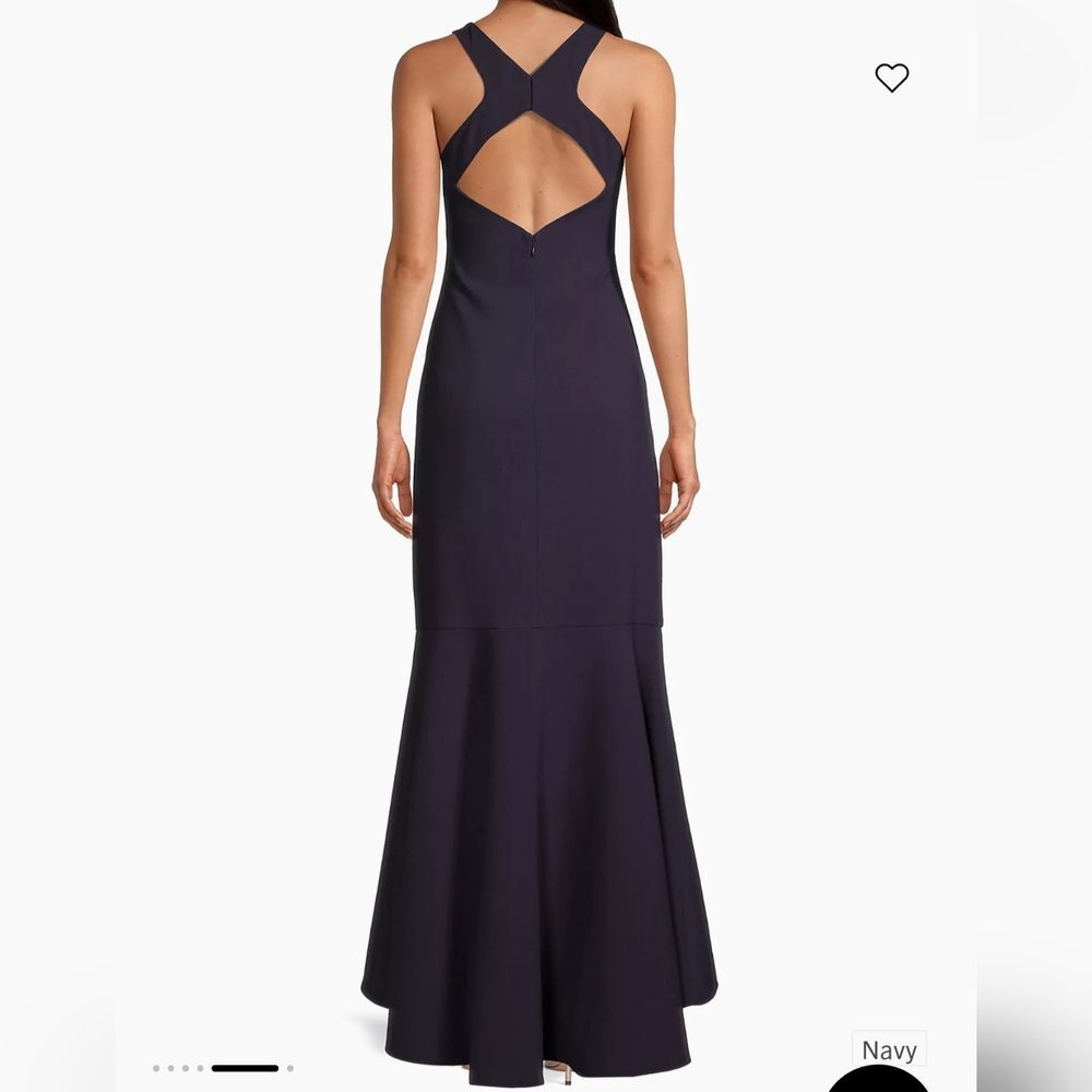 Women's NWT Likely Navy Blue Barnes Sleeveless Mermaid Ruffle Formal Dress SZ 0 - Picture 3 of 15